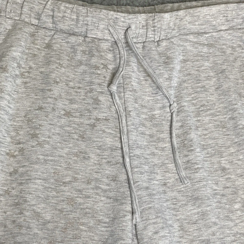 Cupio Blush Knit Pullover Lounge Set S Gray Stars Top Pants Cozy Comfort Sparkle
